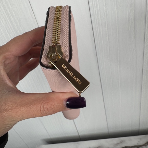 Michael Kors Blush Pink Wallet with Gold Zipper - Picture 8 of 10